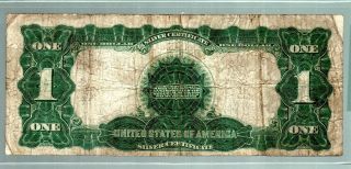 1899 $1 DOLLAR SILVER CERTIFICATE BLACK EAGLE NAPIER - McCLUNG Signatures 3