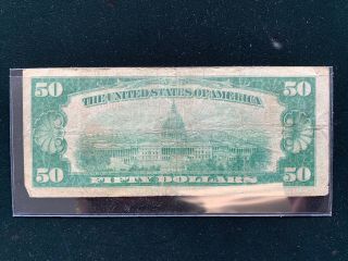 1929 $50 Brown Seal YORK Old US National Currency 2