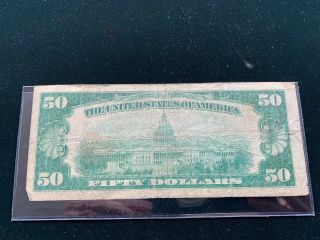 1929 $50 Brown Seal YORK Old US National Currency 3