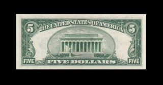 1934 - D UNITED STATES SILVER CERTIFICATE $5 ( (GEM UNC)) 2