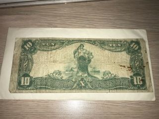 Large $10 National Currency Series 1902 banknote Baltimore 1384 2