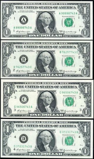 HGR SATURDAY 1969A $1 FRN ( (Complete 12 District Set))  Appears GEM UNCIRCULATED 2