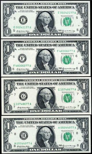 HGR SATURDAY 1969 $1 FRN ( (Complete 12 District Set))  Appears GEM UNCIRCULATED 3