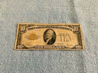1928 $10.  00 Ten Dollar Gold Certificate
