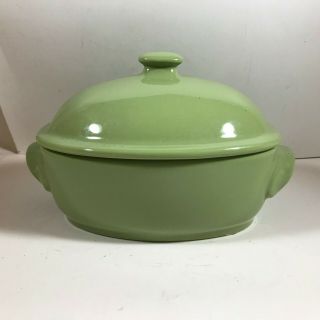 Sage Green Celebrating Home Mini Casserole Covered Dish Bean Pot