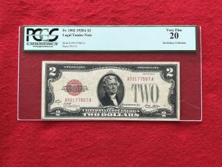 Fr - 1502 1928 A Series $2 Red Seal Us Legal Tender Note Pcgs 20 Very Fine