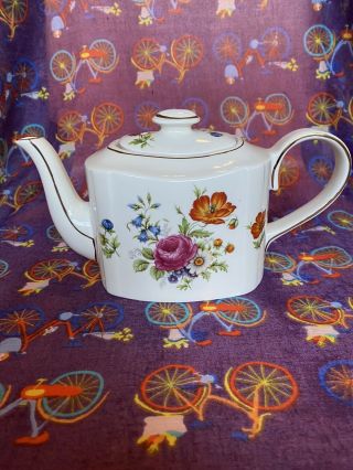 Vintage Arthur Wood England Floral Teapot 6037