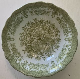 Royal Staffordshire Avondale Ironstone By J.  & G.  Meakin England Green Soup Bowl