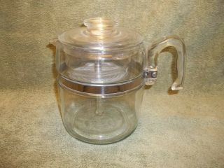 Vintage Pyrex 7759 Flameware 9 - Cup Glass Percolator Coffee Pot