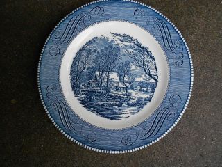 Royal China Currier And Ives 10 " Dinner Plate The Old Grist Mill