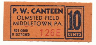 Usa Wwii Pow Camp Chits Pa - 18 - 1 - 10a Olmstead Field Pa 10 Cent Prisoners Of War