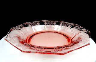 Cambridge Signed Glass 3155 Rosalie Etched Decagon Flared 11 3/8 " Center Bowl