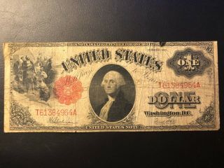 1917 $1 One Dollar United States Legal Tender Note Speelman - White