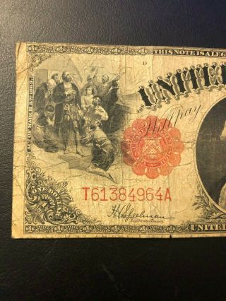 1917 $1 One Dollar United States Legal Tender Note Speelman - White 3
