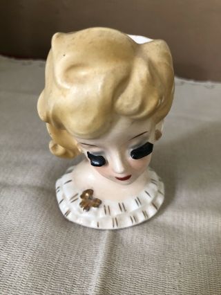 Vintage Napcoware Napco Cf6200 Lady Head Vase Miniature