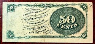 USA - Fractional Currency - Stanton - 50 Cents - 4th Issue - Fr - 1376 - COLOR 2