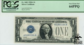 1928a United States $1 Silver Certificate Funny Back Pcgs Very Choice 64ppq