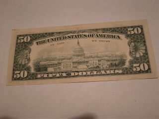Old $50 Dollar Bill Series 1990 Federal Reserve Bank of York - GOOD 2