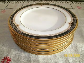Noritake Gold And Sable 9758 Bone China 6 - 5/8 " Bread & Butter/dessert Plate (8)