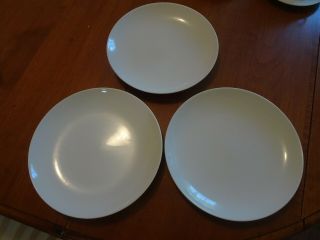 Set Of 3 Dansk Franck White 8 3/4 " Salad Plates