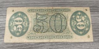FR 1362 1863 United States 50c Fifty Cents Fractional Currency Note 2
