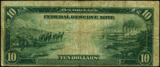 FR.  918 $10 1914 Federal Reserve Note Cleveland Fine - Graffiti 3