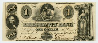 1852 $1 The Merchants 