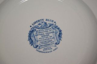 Liberty Blue Ironstone Staffordshire Independence Hall Dinner Plates 3