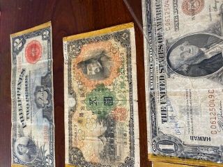 27 Piece Wwii Short Snorter Set Of Bills,  China,  Us,  Japan Etc Autographed Dated