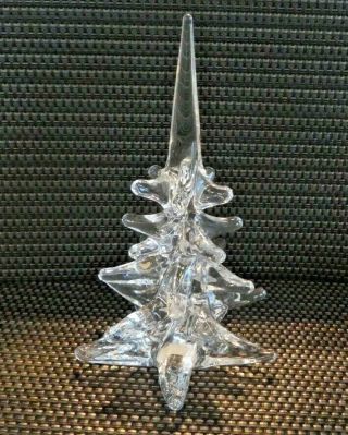 Vintage Fm Ronneby Sweden Clear Crystal Christmas Tree - 10 "