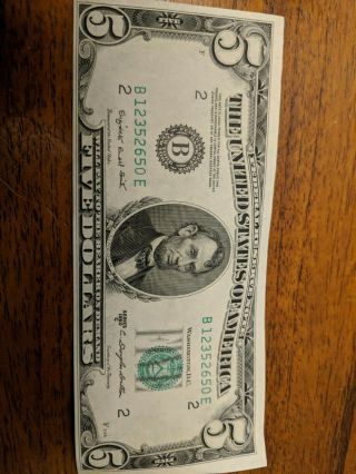 1950 C $5 Five Dollar Federal Reserve Note Crisp No Folds