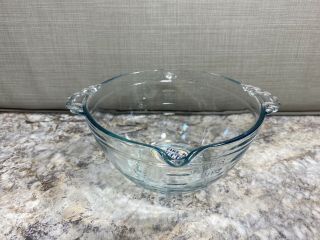 Vintage Nos Fire - King Sapphire Blue Philbe 2 Cups 16 Oz Glass Measuring Cup Bowl