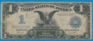 $1.  00 1899 FR.  235 BLACK EAGLE BLUE SEAL SILVER CERTIFICATE 2