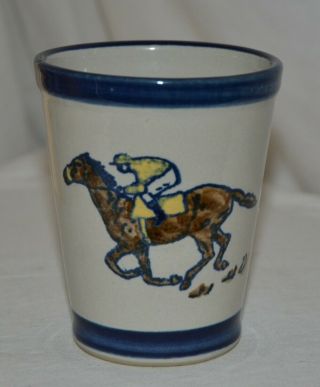 Louisville Stoneware Pottery Kentucky Derby Racehorse Ceramic Cup
