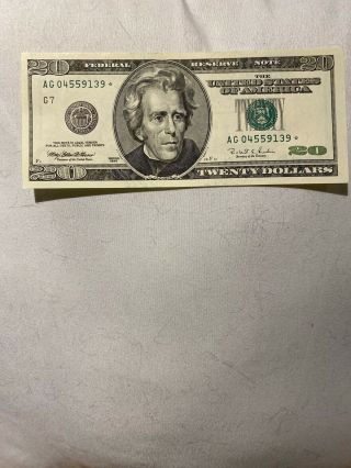 $20 1996 Gem Cu Star Federal Reserve Note Twenty Dollar
