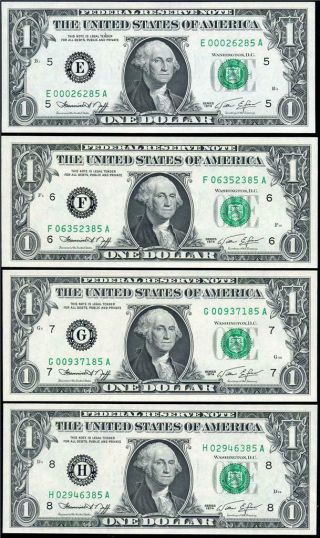 HGR SATURDAY 1974 $1 FRN ( (Complete 12 District Set))  Appears GEM UNCIRCULATED 3