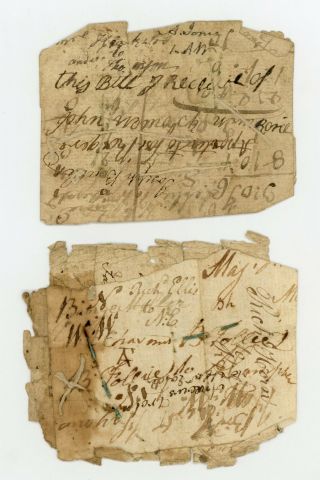 (Pair) April 23,  1761 20 & 30 Shillings NORTH CAROLINA Colonial Currency Notes 2