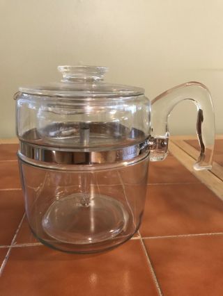 Vintage Pyrex 7759 B Flameware Glass Coffee Percolator Pot 9 Cup Complete