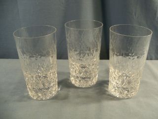 Set Of 3 Rogaska Gallia Crystal Highball Tumblers Glasses 5 1/4 " Tall