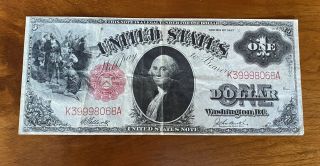 Series Of 1917 Large Size One Dollar $1 United States Legal Tender Bank Note