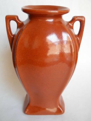 Vintage Art Pottery 5 1/2 " Vase With Brown Glaze