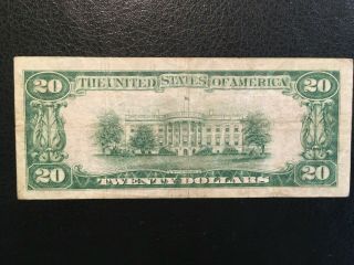 USA 20 Dollars National 1929 - - ALLENTOWN,  PA - - Charter 6645 3
