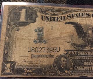 Series of 1899 $1.  00 Silver Certificate Black Eagle One Dollar Note 2