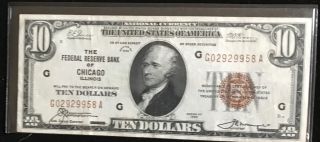 1929 $10 Chicago National Currency Note