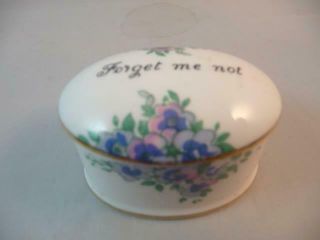 Vintage Crown Staffordshire Porcelain Trinket Box 