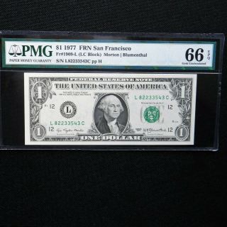 $1 1977 FRN San Francisco,  Fr 1909 - L PMG 66 EPQ Gem Unc. 2