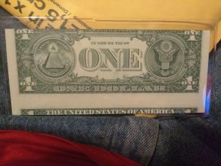((ERROR))  $1 2016 Federal Reserve Note ( (Misaligned))  CURRENCY 2