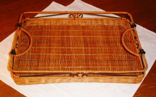 Princess House Casual Home Rattan Tray/Bakeware Holder 3
