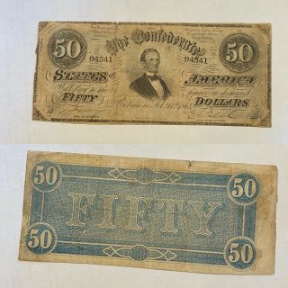 $50 Confederate Currency,  Richmond,  Feb 17 1861 -
