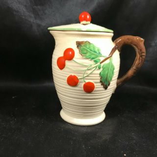 Vintage Maruhon Ware Hand Painted Cherry Covered Creamer